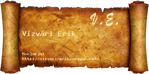 Vizvári Erik névjegykártya